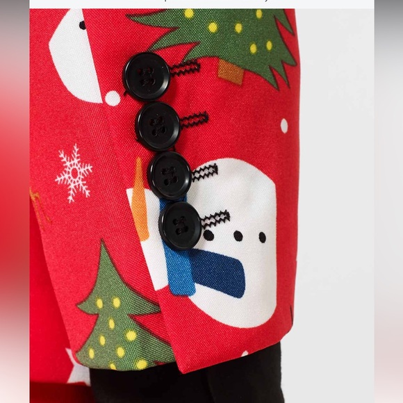 OppoSuits Christmaster 3 piece Suit Blazer, Pants and Tie NWOT - Picture 7 of 17